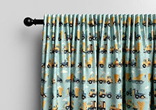 Construction Crew, Digger - Made to Measure Curtains - Image 9